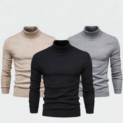 Pack masculino RL estilo Invierno / Primavera — gorro negro, chaleco y jersey