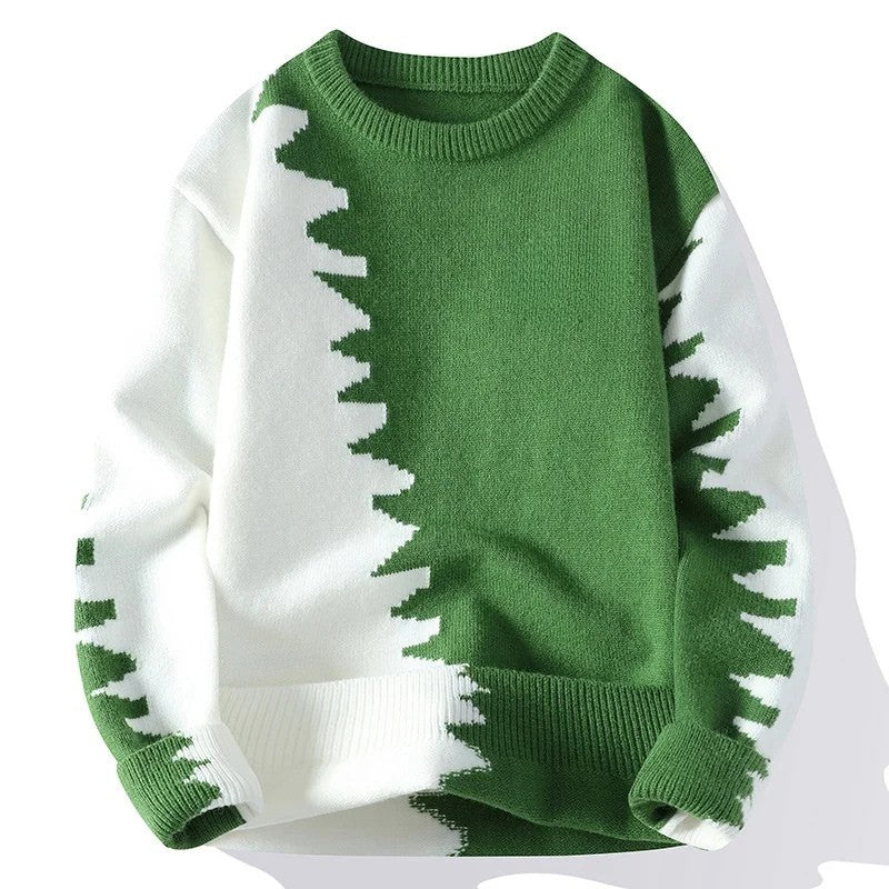 Jersey masculino de punto con colores contrastantes