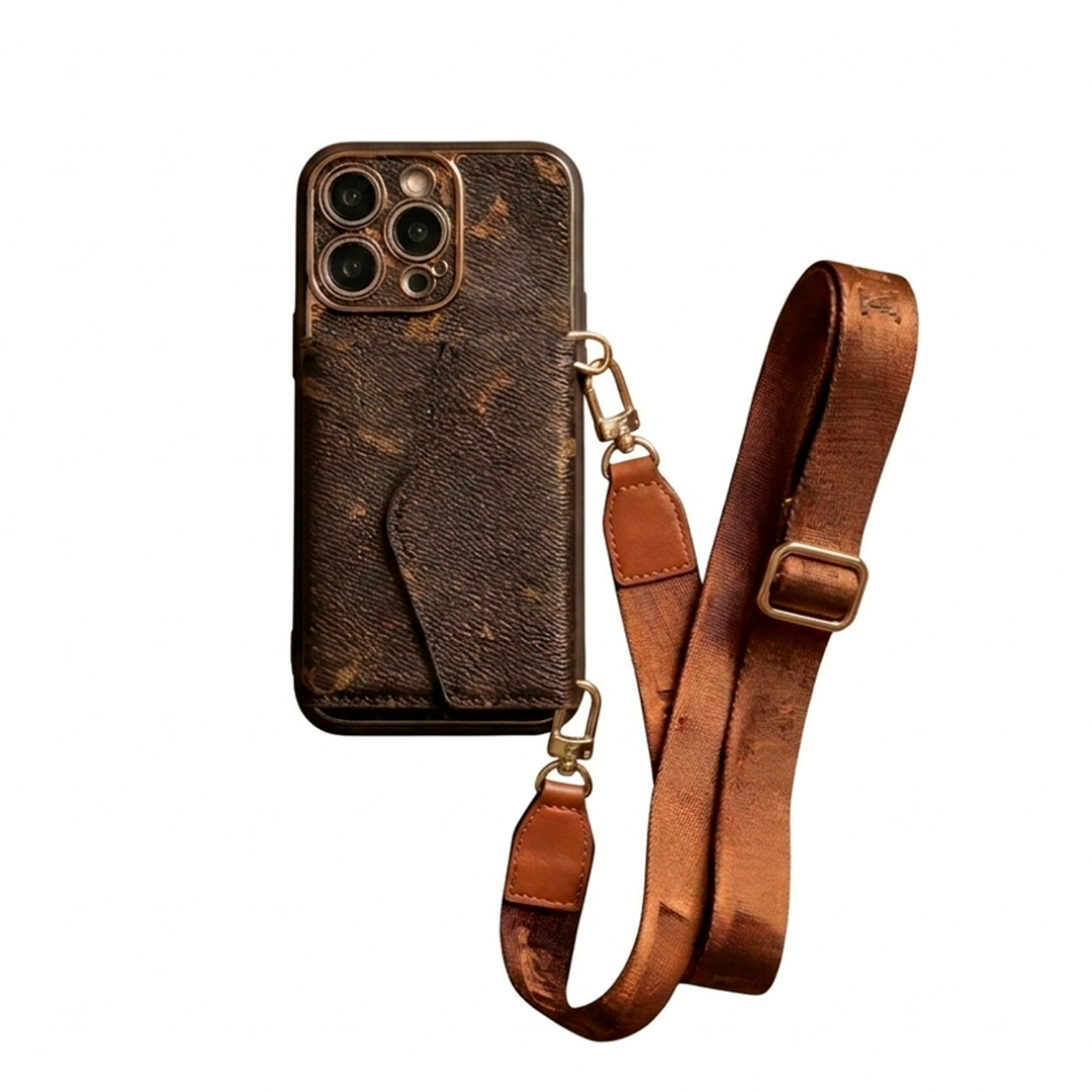 Limited Edition iPhone Case with Card Holder Brown